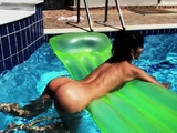 Blonde babe Kagney Karter horny solo masturbation outdoors