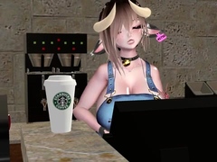 Foxy 3D Superwoman bounces up and down on a cock