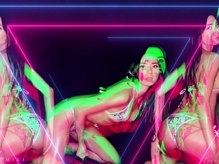 Asian and blonde babe loving foursome