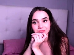 Amateur busty brunette masturbates and does hand job