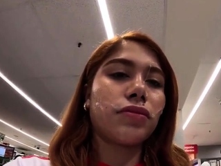 German Redhead Teen fuck outdoor with older men