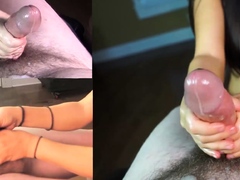 Lexxie gives him a cock massage