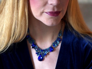 Busty Redhead MILF in a Corset Plays Solo