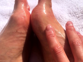 Foot fetish Close up feet and toes tease