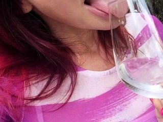 Busty redheaded milf fucking in black lingerie