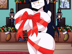 Xmas Cartoon Fuck - Audrey Takes It Raw on the Couch