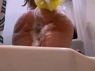 Busty brunette solo masturbation