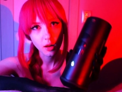 Wigged Babe Gives POV Blowjob Like a Pro