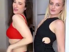 Amateur horny young blonde fingering pussy