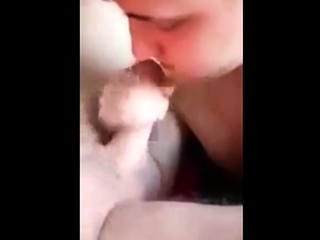 Daddy gives twink his first blowjob