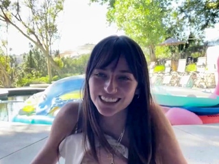 A group of real party amateur teens riding cock outdoor