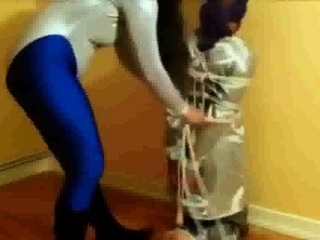 Spandex and hogtied (Amateur Femdom with Jade)