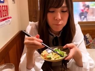 Cute Asian Yuna Kawakami POV blowjob